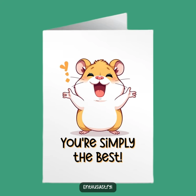Free Printable Thank You Card: Passionate Hamster Explaining Gratitude With Animated Gestures
