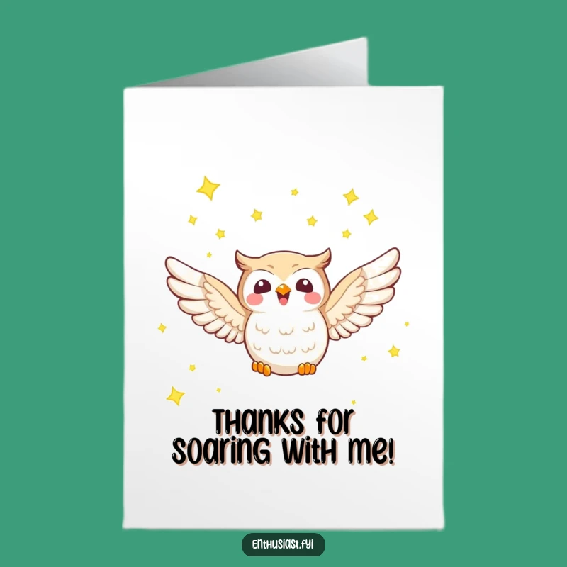Free Printable Thank You Card: Owl's Starry Thanks