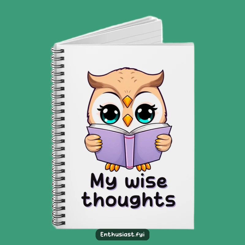 Funny Happy Owl Reading Notebook: Jot Down Your Thoughts