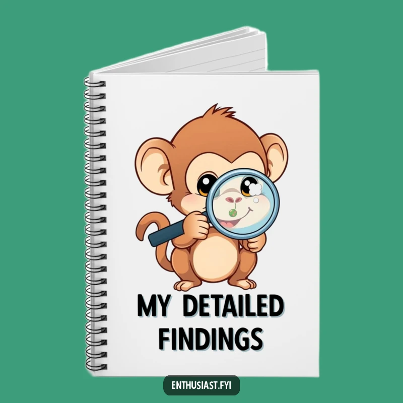 Funny Monkey Explorer Notebook: Magnifying Your Thoughts, Perfect Funny Gift for Journaling
