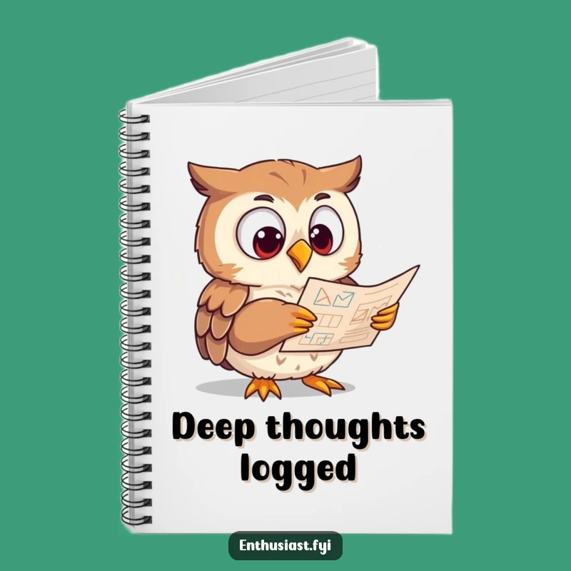 Funny Notebook: Study Owl Notes, Hilarious Journal for Brilliant Ideas