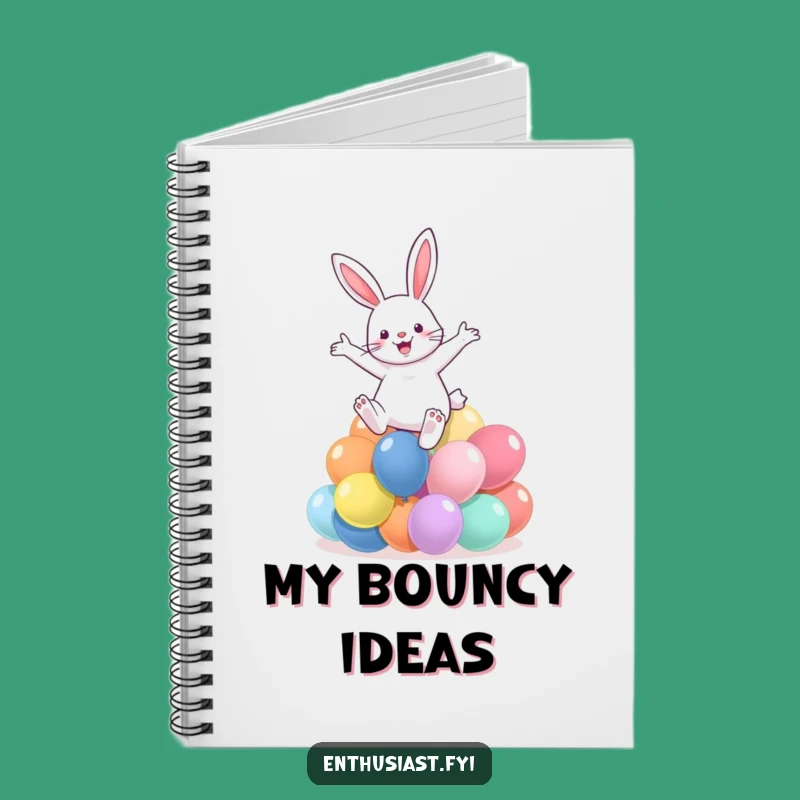 Funny Rabbit Balloon Leap Notebook: Jot Down Your Party Plans