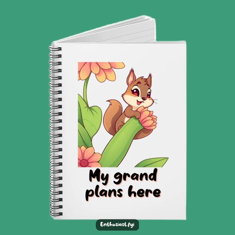 Funny Squirrel Climbing Notebook - Journal Your Determined Adventures Gift