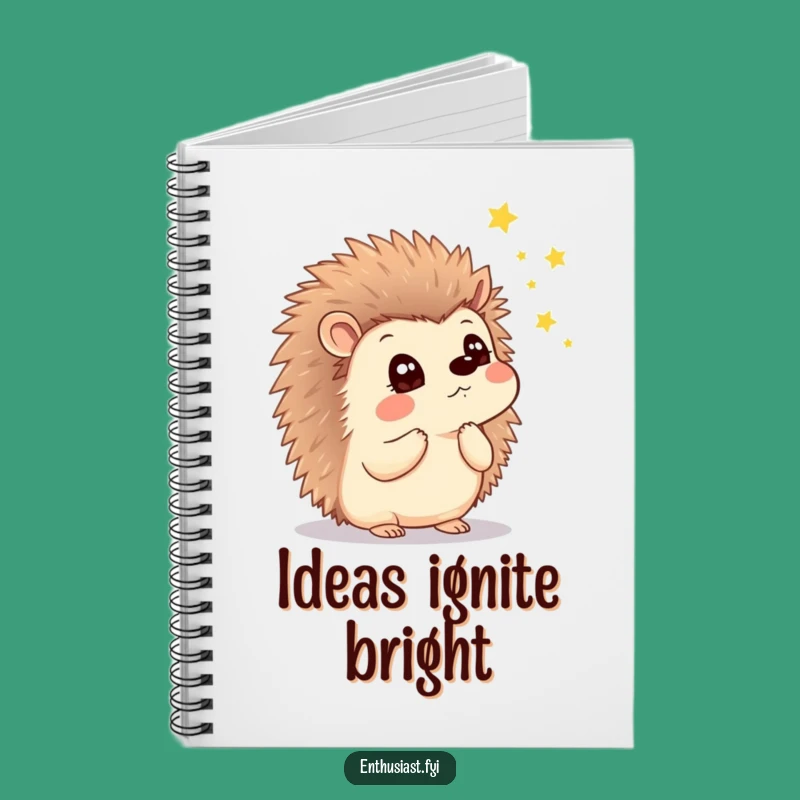 Funny Hedgehog Firefly Journal: Wondering Gaze, Perfect Gift for Dreamers