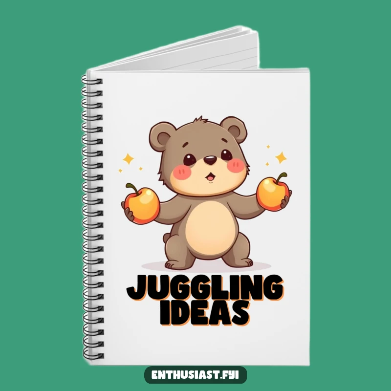 Funny Bear Cub Notebook - Juggler's Journal - Creative Funny Gift!