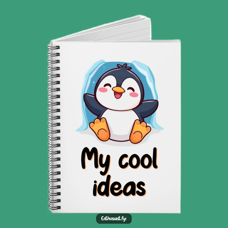 Funny Penguin Slide Notebook: Character's Cool Ideas, Journal for Winter Lovers' Thoughts