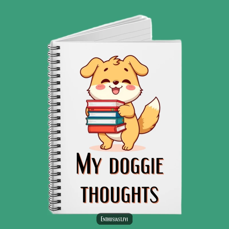 Funny Bookworm Dog Notebook: Happy Reader Journal