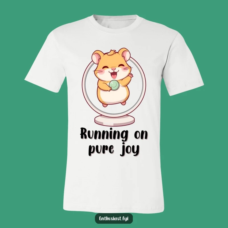 Funny Hamster Wheel T-Shirt: Giggling Energy, Humorous Gift for Active People