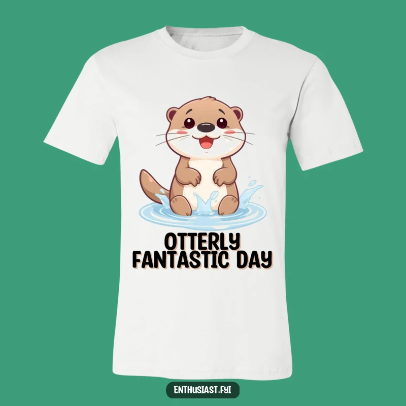 Funny Otter T-Shirt: Happy Character's Joyful Splash, Ideal Playful Tee