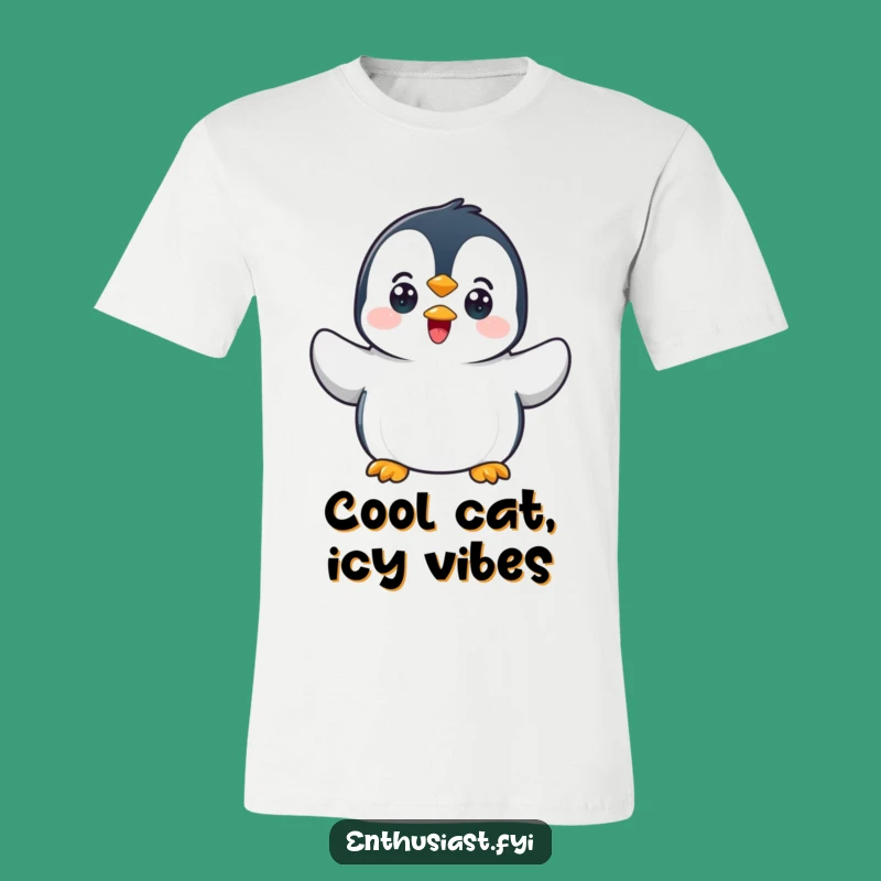 Funny Penguin Wave T-Shirt: Show Your Coolest Greeting Style!