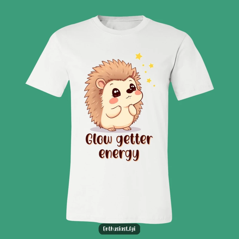 Funny Hedgehog Firefly T-Shirt: Wondering Gaze, Humorous Gift for Dreamers