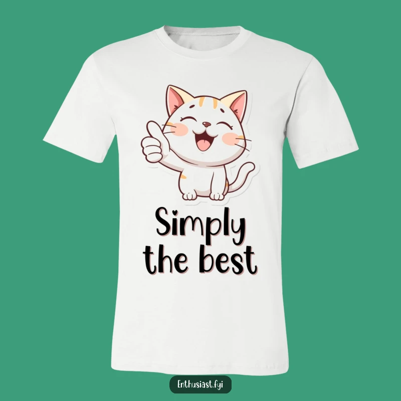 Funny Cat Thumbs Up T-Shirt: Show Your Approval with this Hilarious Tee!