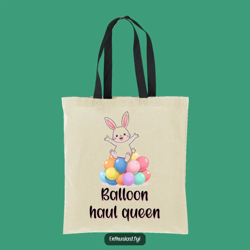 Funny Rabbit Balloon Leap Tote Bag: Carry Your Fun Wherever You Go