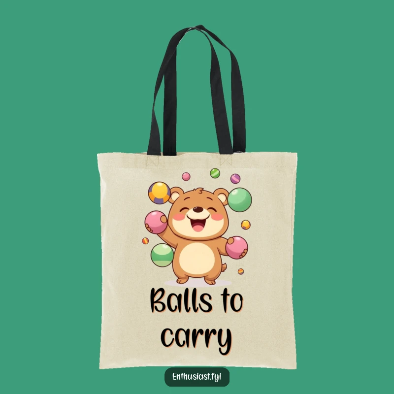 Funny Tote Bag: Juggling Bear Carrier, Hilarious and Practical Accessory