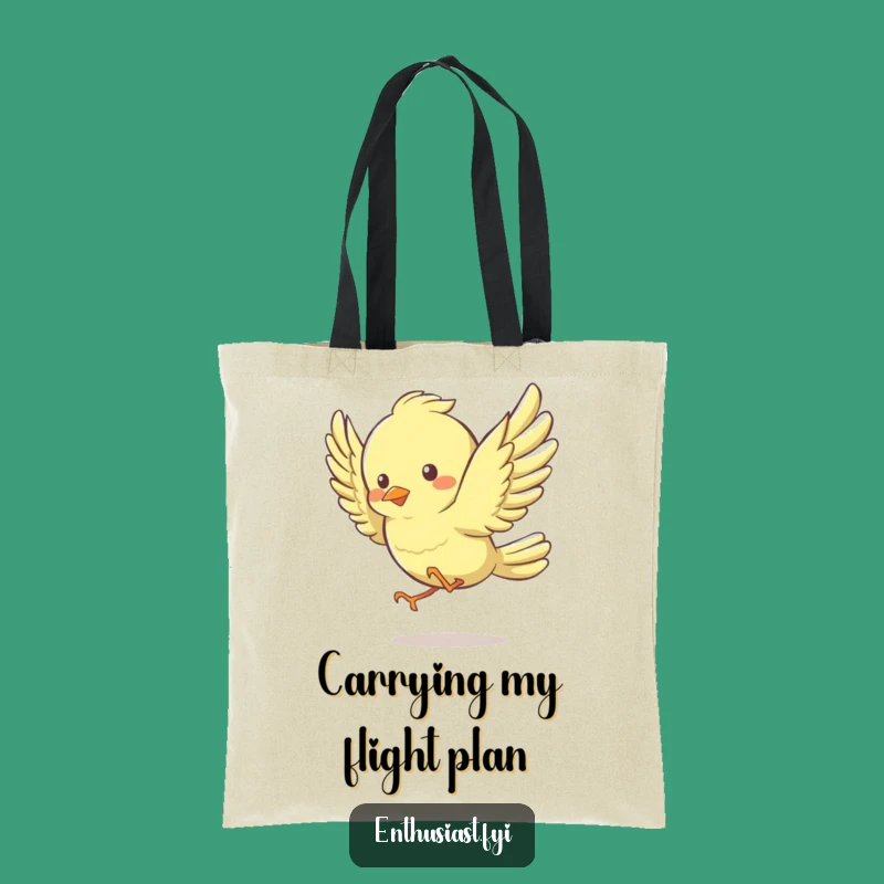 Funny Bird Tote Bag: Energetic Flapper - Carry Your Joy Gift!