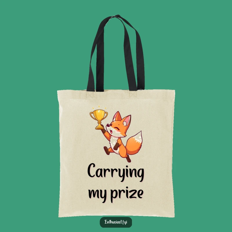 Funny Fox Tote Bag: Carry Your Ambition with This Energetic Character