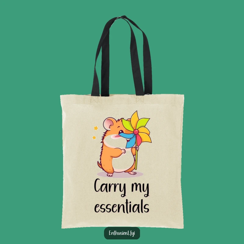 Funny Hamster Pinwheel Tote Bag: Carry Your Fun & Essentials Anywhere