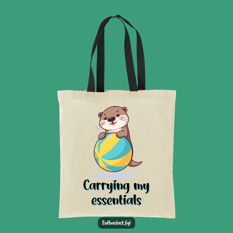 Funny Otter Beach Ball Tote Bag: Carry Your Laughs in Style