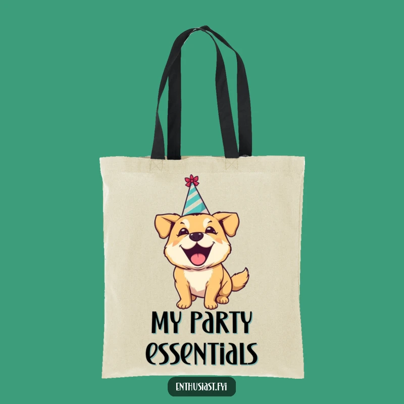 Funny Excited Dog Party Tote Bag: Carry Your Fun - Great Gift!