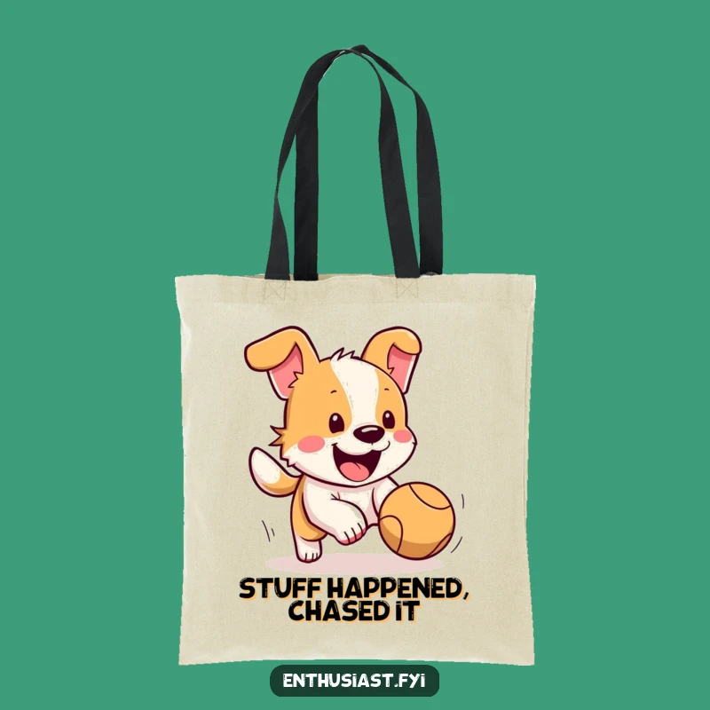 Funny Dog Tote Bag: Carry Your Essentials with a Happy Pup, Great Gift